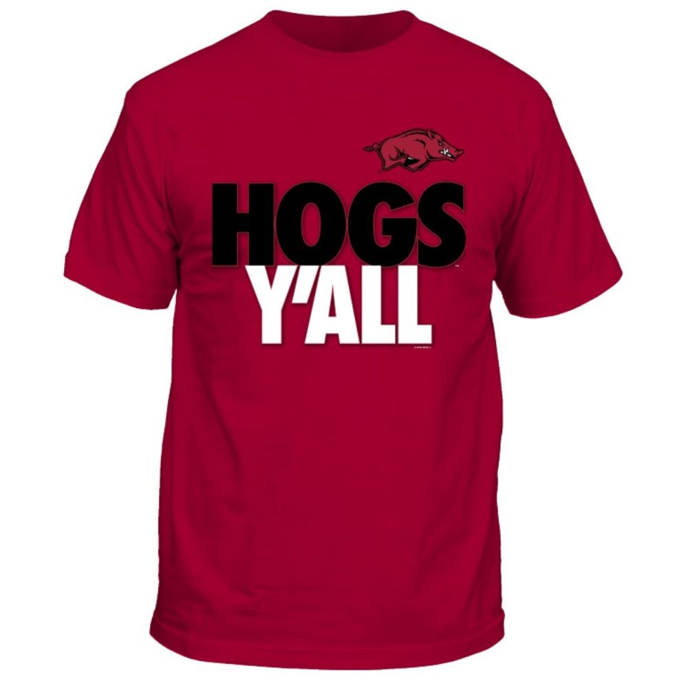 Arkansas Razorbacks T-Shirt - Hogs Yall - Logo - Y'all