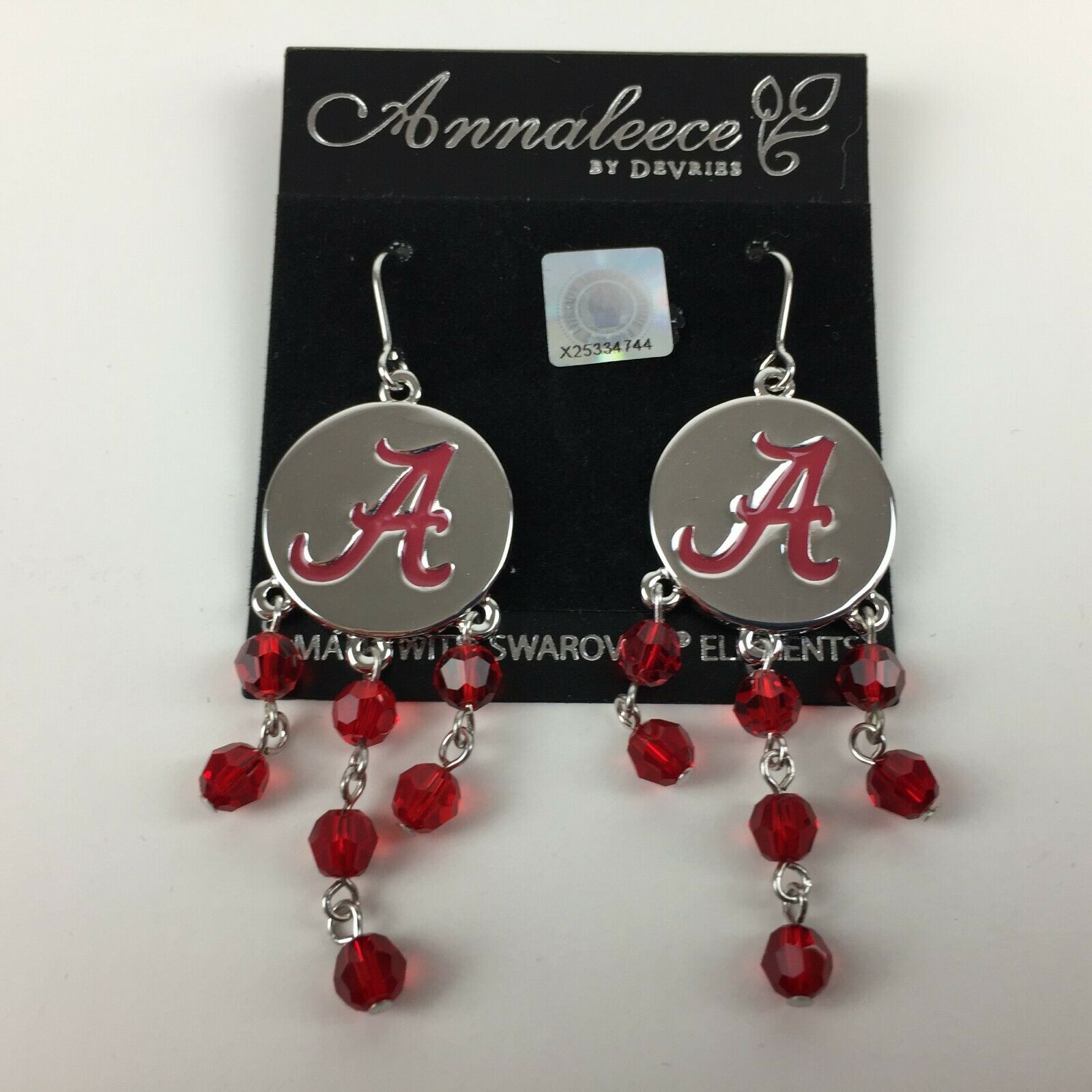 Alabama Crimson Tide Earrings Annaleece by DeVries Fashion Jewelry - Passion