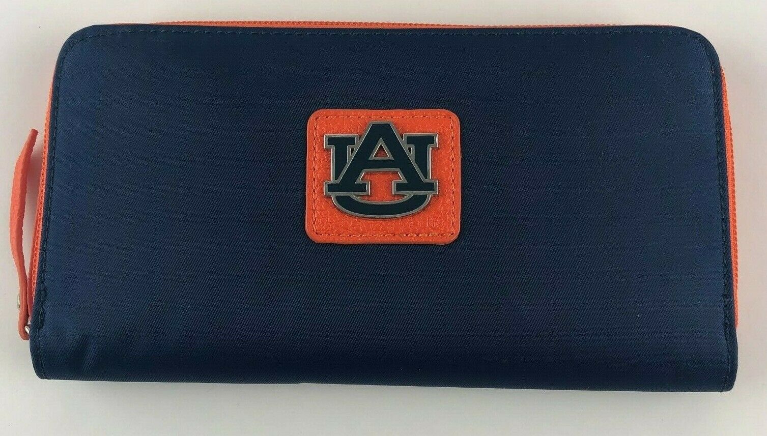 Sandol Auburn Tigers Timeless Nylon Wallet With Metal Logo Color Navy